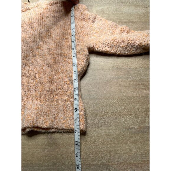 MAJE Micoly Textured Cropped Sweater In Melon Orange Size 1 or Small - Picture 9 of 9